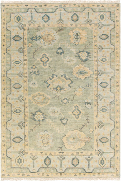 Surya Hillcrest Hil-9017 Olive / Gold / Sea Foam / Teal Rugs.