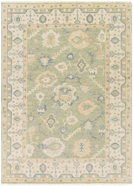 Surya Hillcrest Hil-9017 Olive / Gold / Sea Foam / Teal Rugs.