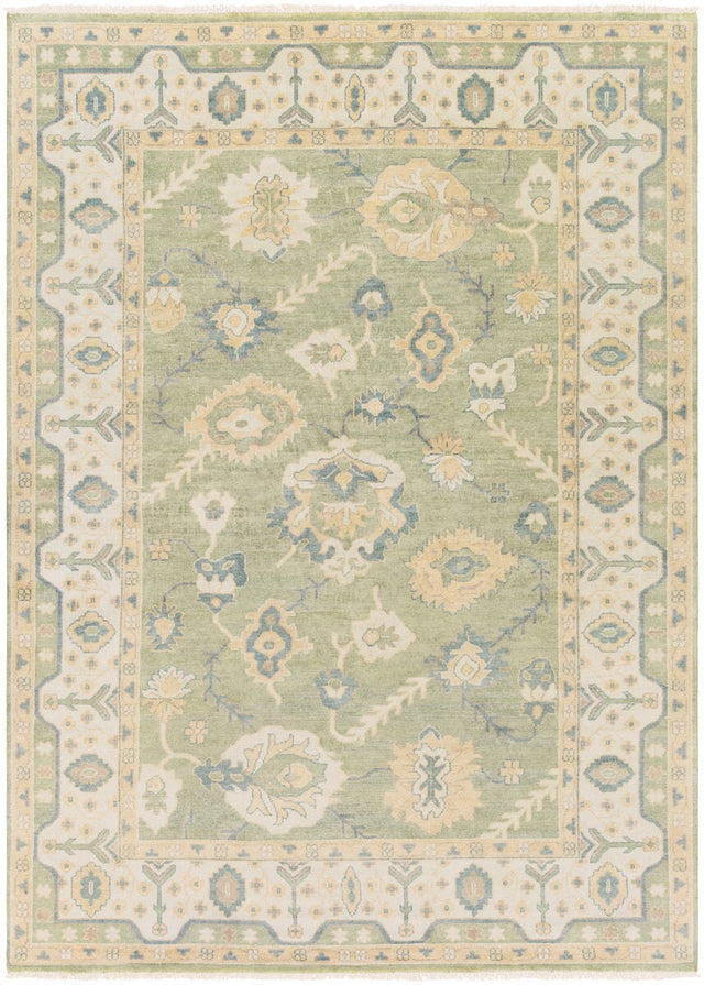 Surya Hillcrest Hil-9017 Olive / Gold / Sea Foam / Teal Rugs.