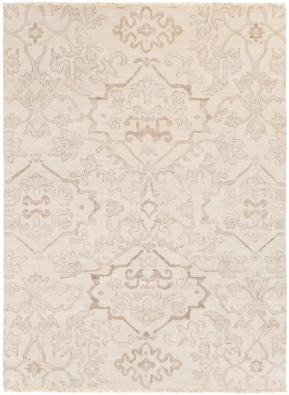 Surya Hillcrest Hil-9040 Light Gray, Camel, Taupe Area Rug