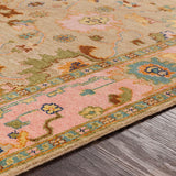 Surya Hillcrest Hil-9043 Tan, Bright Pink, Olive, Aqua, Navy Rugs.