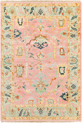 Surya Hillcrest Hil-9044 Mint, Butter, Pale Pink, Peach Rugs.