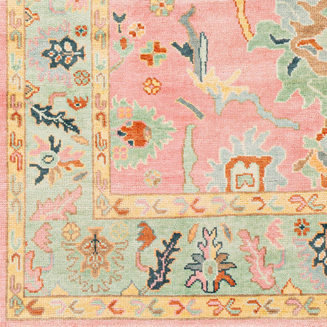 Surya Hillcrest Hil-9044 Mint, Butter, Pale Pink, Peach Rugs.
