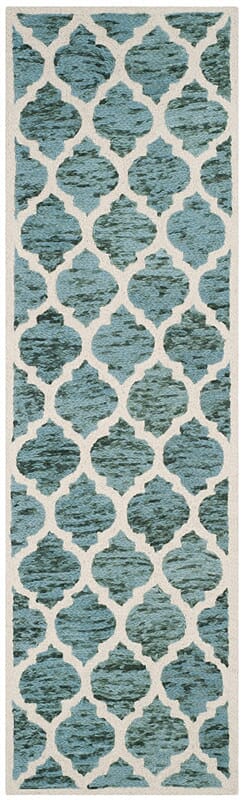 Safavieh Himalaya Him121C Turquoise / Ivory Geometric Area Rug