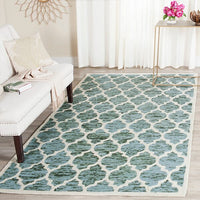 Safavieh Himalaya Him121C Turquoise / Ivory Geometric Area Rug