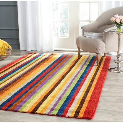 Safavieh Himalaya Him582A Red / Multi Striped Area Rug