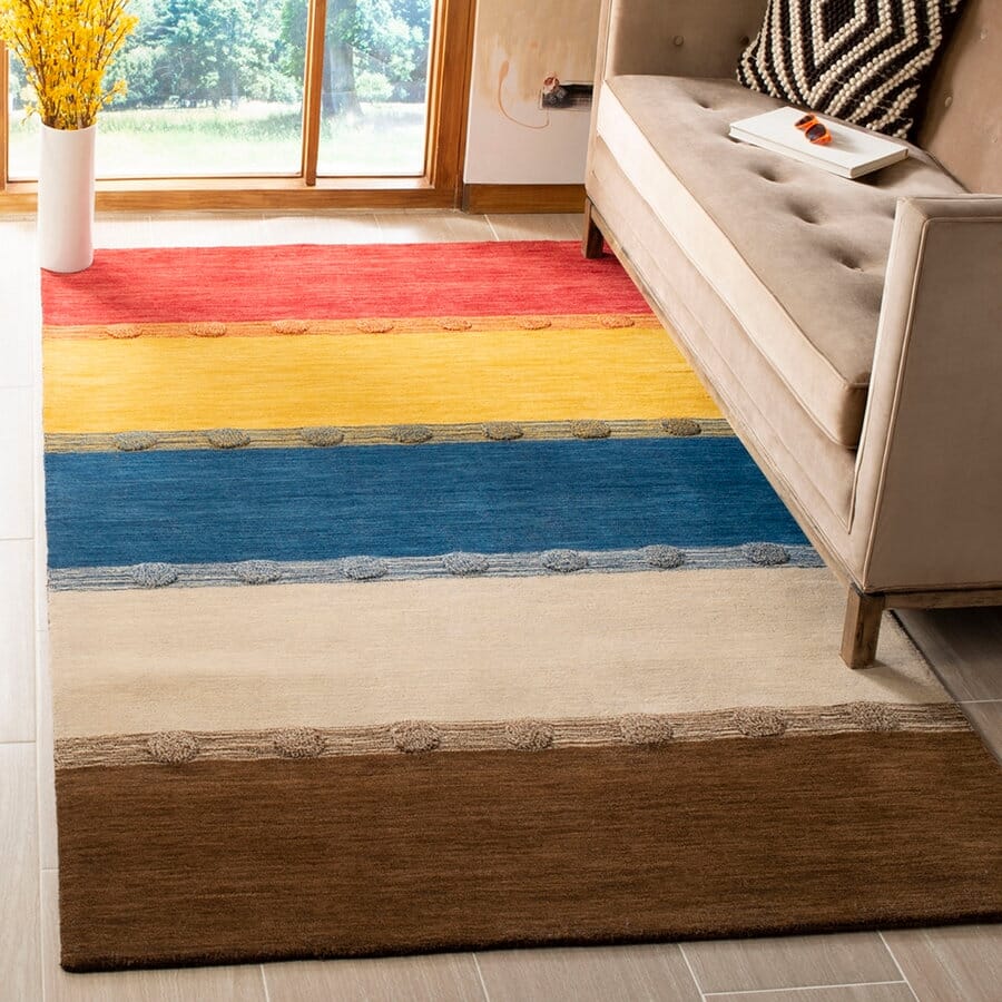 Safavieh Himalaya Him591B Beige / Multi Striped Area Rug