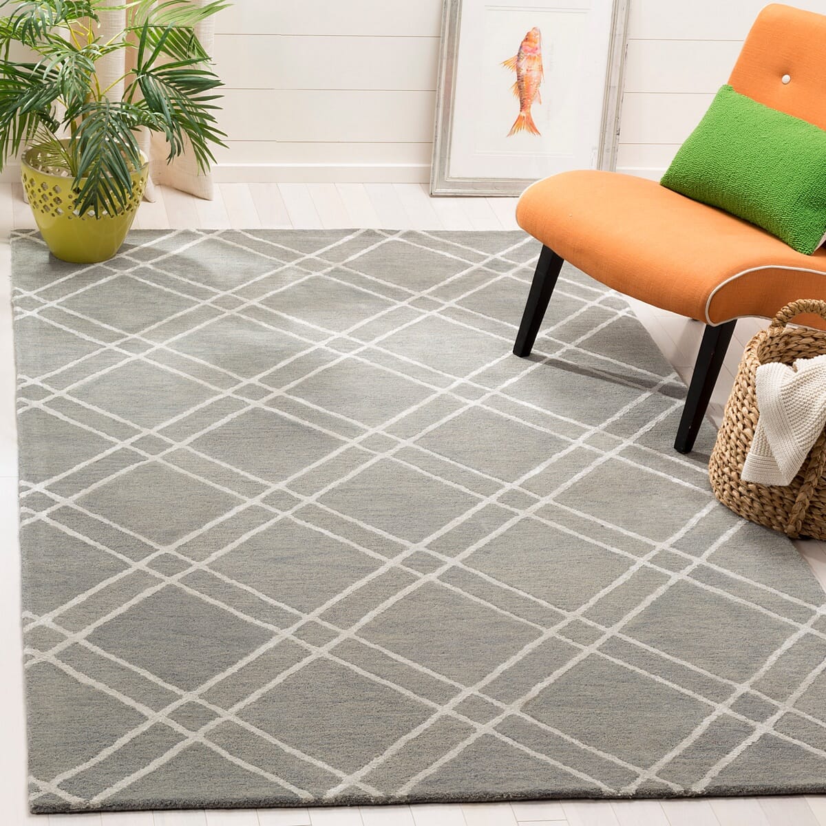 Safavieh Himalaya Him901G Grey / Silver Geometric Area Rug