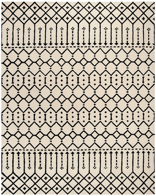 Safavieh Himalaya Him903A Ivory / Black Moroccan Area Rug