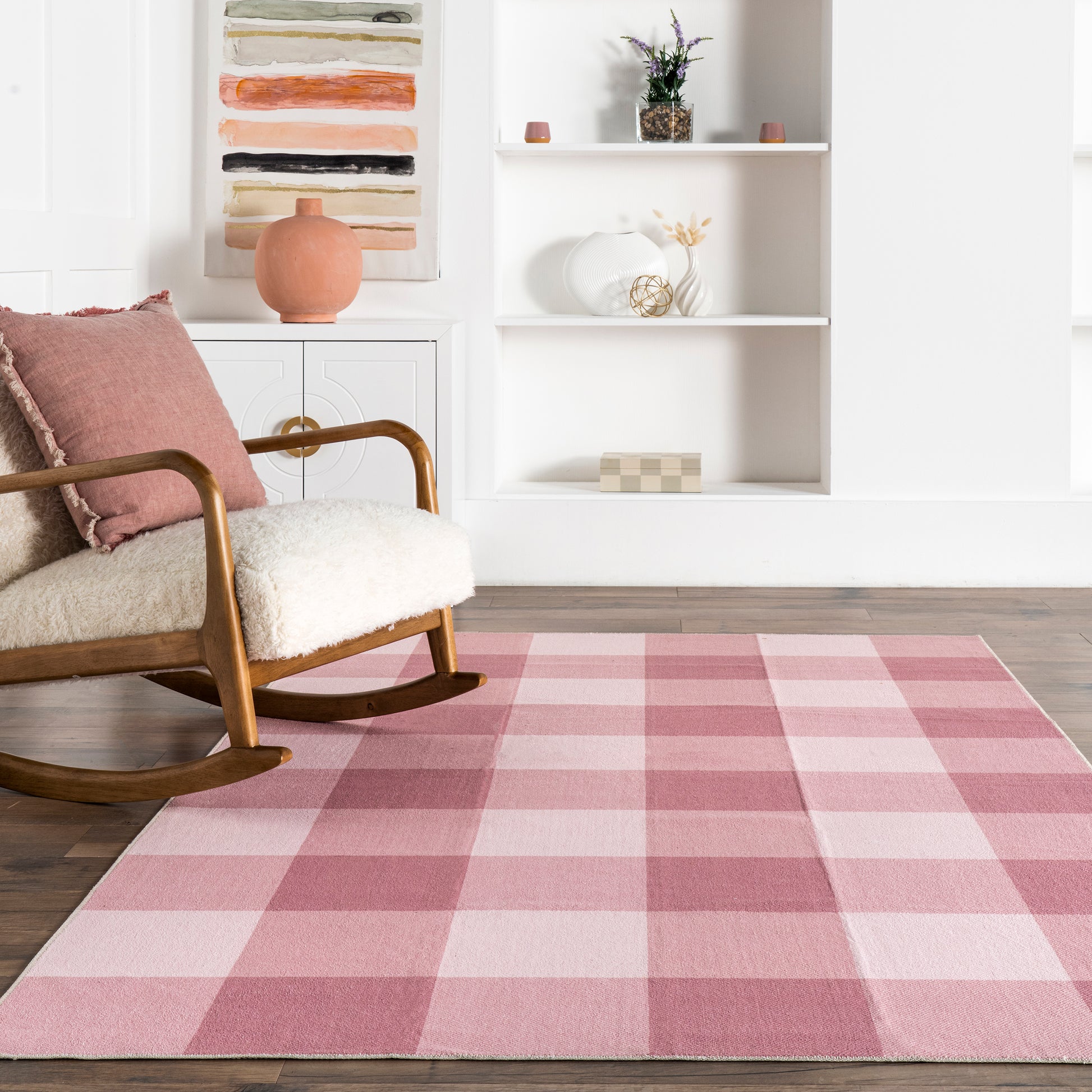 AreaRugs.com Wavaj Nwa1061C Pink Area Rug