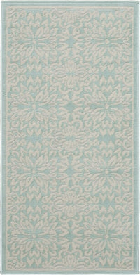 Nourison Jubilant Jub06 Ivory / Green Damask Area Rug