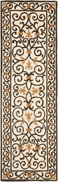 Safavieh Chelsea hk11h Ivory / Dark Brown Rugs