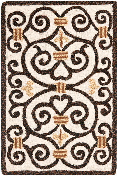 Safavieh Chelsea hk11h Ivory / Dark Brown Rugs