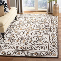 Safavieh Chelsea hk11h Ivory / Dark Brown Area Rug