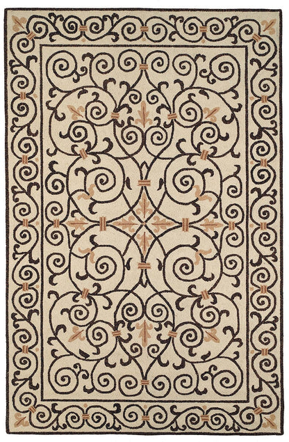 Safavieh Chelsea hk11h Ivory / Dark Brown Area Rug