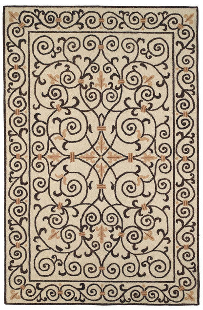 Safavieh Chelsea hk11h Ivory / Dark Brown Area Rug