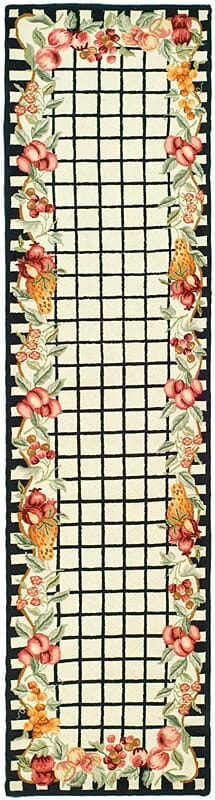 Safavieh Chelsea hk125a Ivory / Black Floral / Country Area Rug