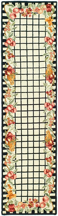 Safavieh Chelsea hk125a Ivory / Black Floral / Country Area Rug