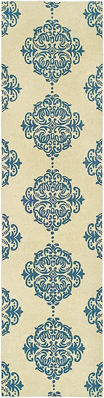 Safavieh Chelsea Hk145A Ivory / Blue Damask Area Rug