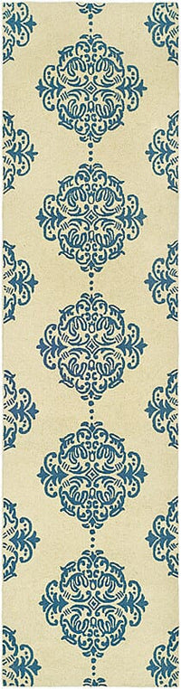 Safavieh Chelsea Hk145A Ivory / Blue Damask Area Rug