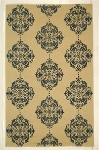 Safavieh Chelsea Hk145A Ivory / Blue Damask Area Rug