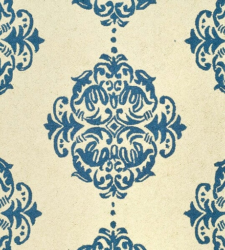 Safavieh Chelsea Hk145A Ivory / Blue Damask Area Rug