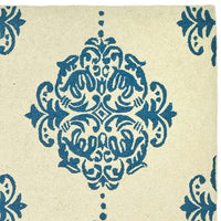 Safavieh Chelsea Hk145A Ivory / Blue Damask Area Rug