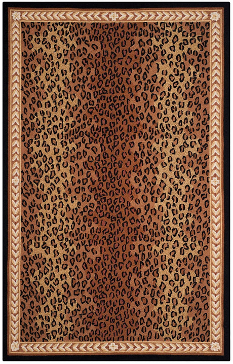 Safavieh Chelsea hk15a Black / Brown Animal Prints /Images Area Rug