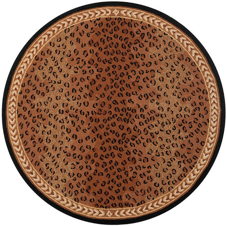 Safavieh Chelsea hk15a Black / Brown Animal Prints /Images Area Rug