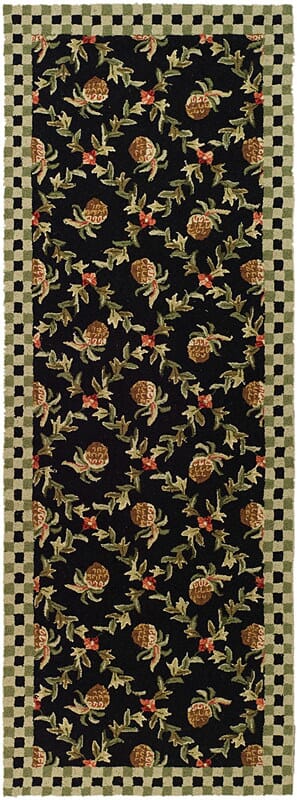 Safavieh Chelsea hk164a Black / Ivory Floral / Country Area Rug