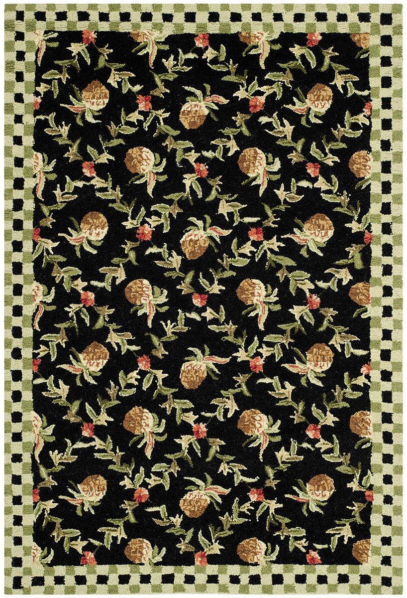 Safavieh Chelsea hk164a Black / Ivory Floral / Country Area Rug