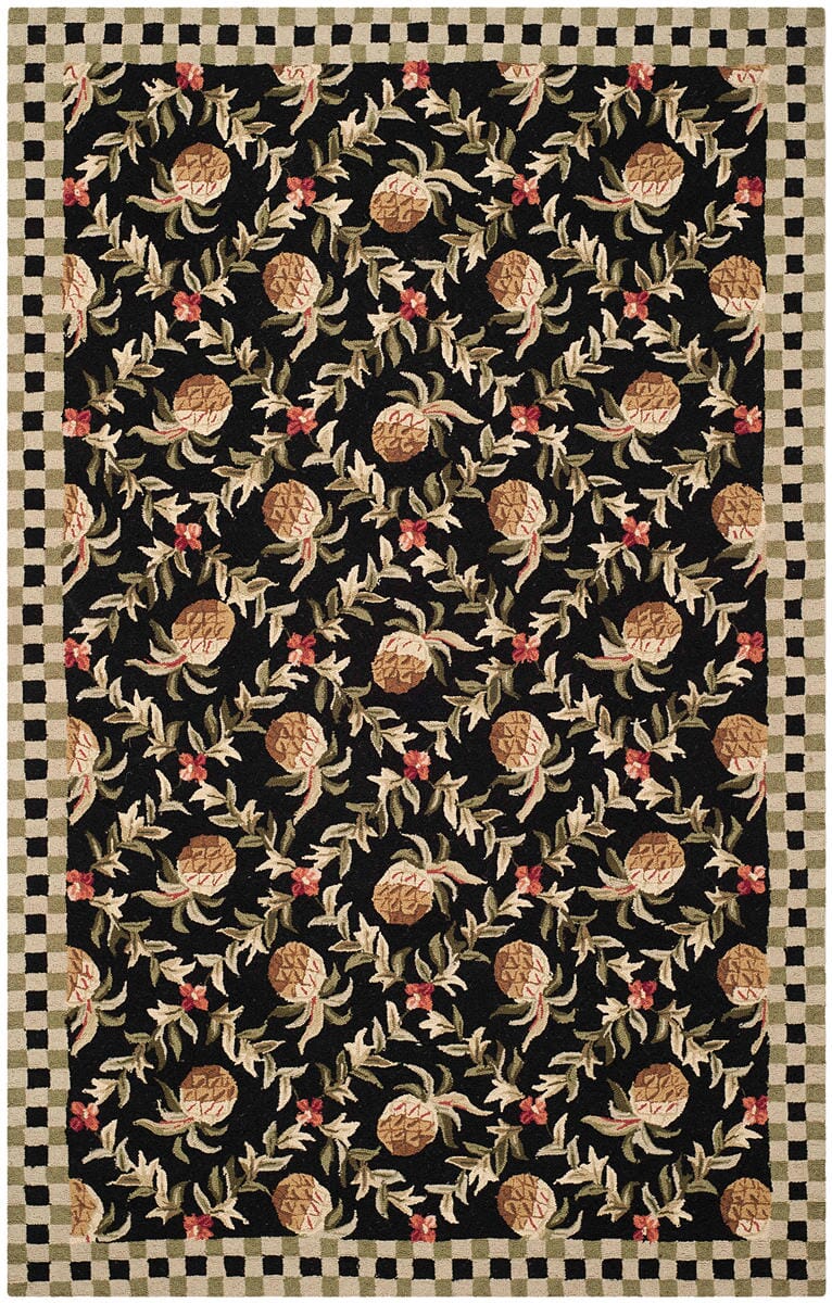 Safavieh Chelsea hk164a Black / Ivory Floral / Country Area Rug