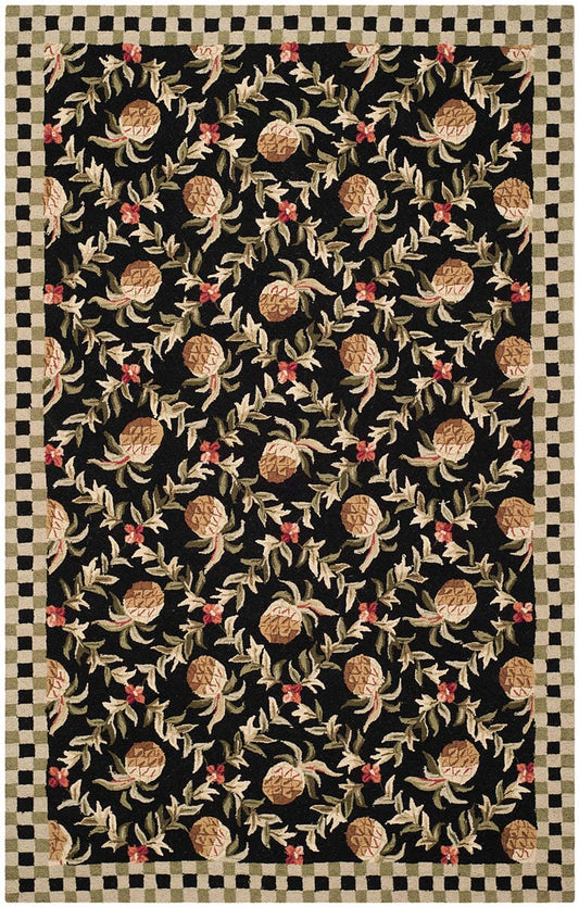 Safavieh Chelsea hk164a Black / Ivory Floral / Country Area Rug