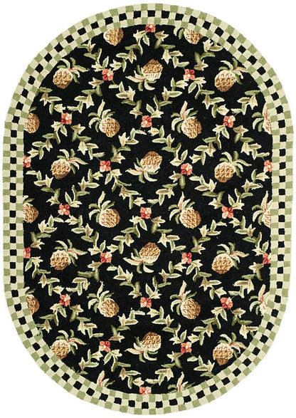 Safavieh Chelsea hk164a Black / Ivory Floral / Country Area Rug