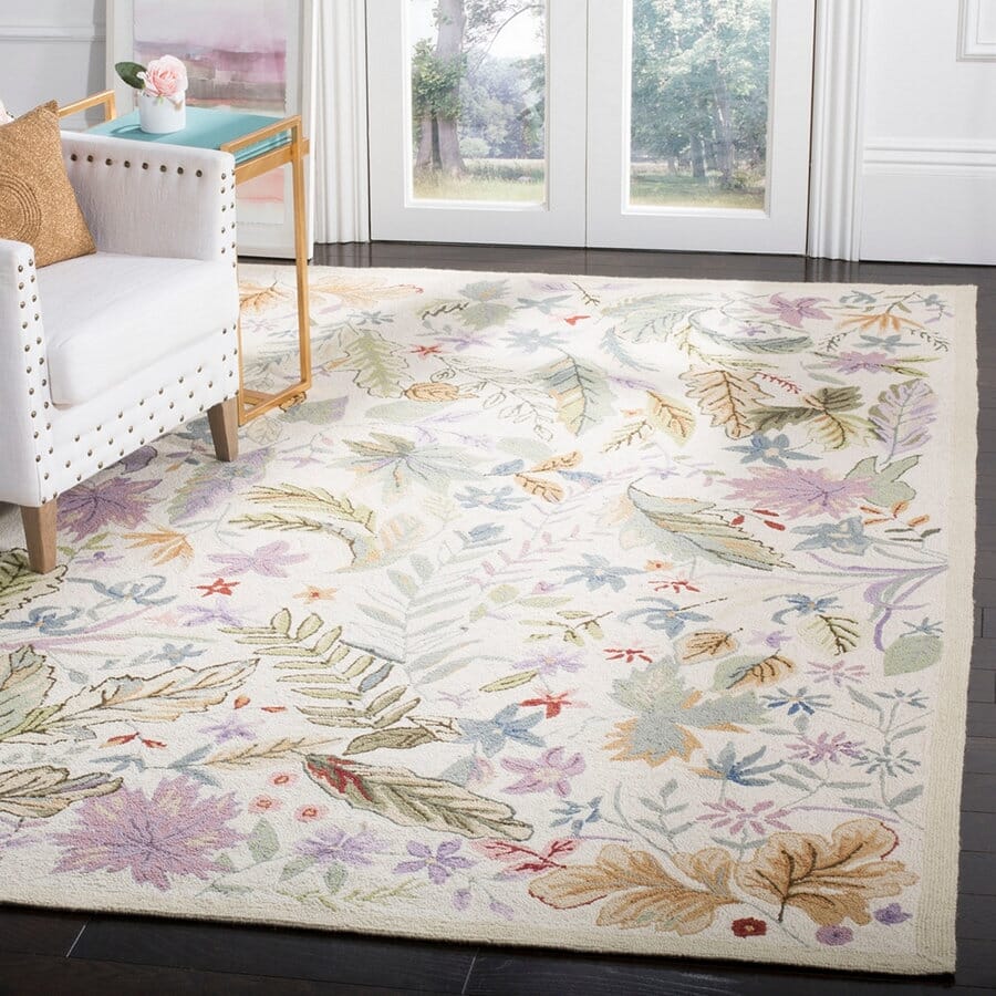 Safavieh Chelsea Hk178A Ivory / Multi Floral / Country Area Rug