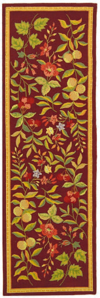 Safavieh Chelsea Hk210C Burgundy Floral / Country Area Rug