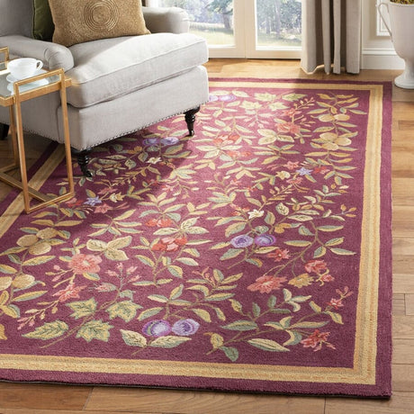 Safavieh Chelsea Hk210C Burgundy Floral / Country Area Rug