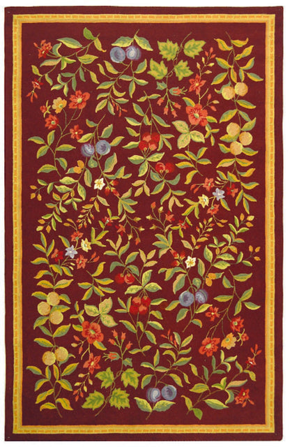 Safavieh Chelsea Hk210C Burgundy Floral / Country Area Rug