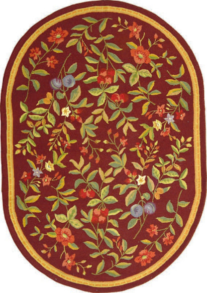 Safavieh Chelsea Hk210C Burgundy Floral / Country Area Rug