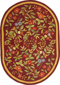 Safavieh Chelsea Hk210C Burgundy Floral / Country Area Rug