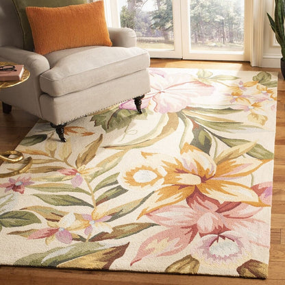 Safavieh Chelsea Hk212A Ivory Floral / Country Area Rug
