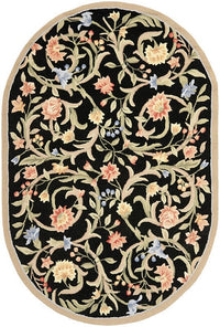 Safavieh Chelsea hk248b Black Floral / Country Area Rug