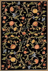 Safavieh Chelsea hk248b Black Floral / Country Area Rug