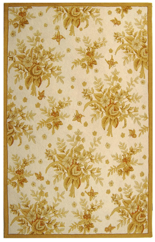 Safavieh Chelsea hk250b Ivory / Gold Floral / Country Area Rug