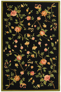 Safavieh Chelsea hk263b Black Floral / Country Area Rug