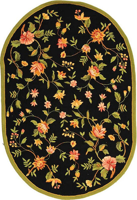 Safavieh Chelsea hk263b Black Floral / Country Area Rug