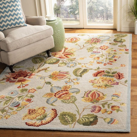 Safavieh Chelsea hk331d Light Blue Floral / Country Area Rug