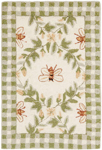 Safavieh Chelsea Hk55A Ivory / Green Floral / Country Area Rug