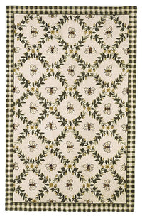 Safavieh Chelsea Hk55A Ivory / Green Floral / Country Area Rug