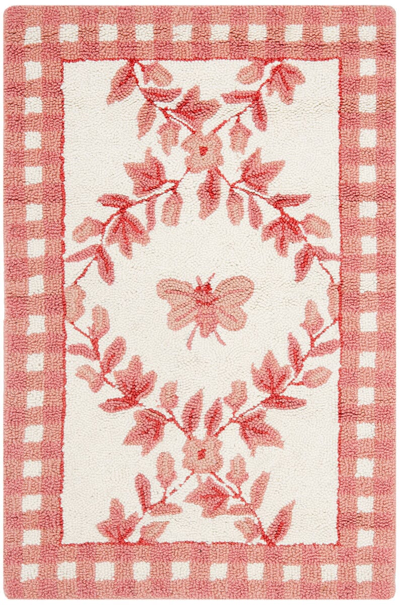 Safavieh Chelsea Hk55C Ivory / Rose Floral / Country Area Rug